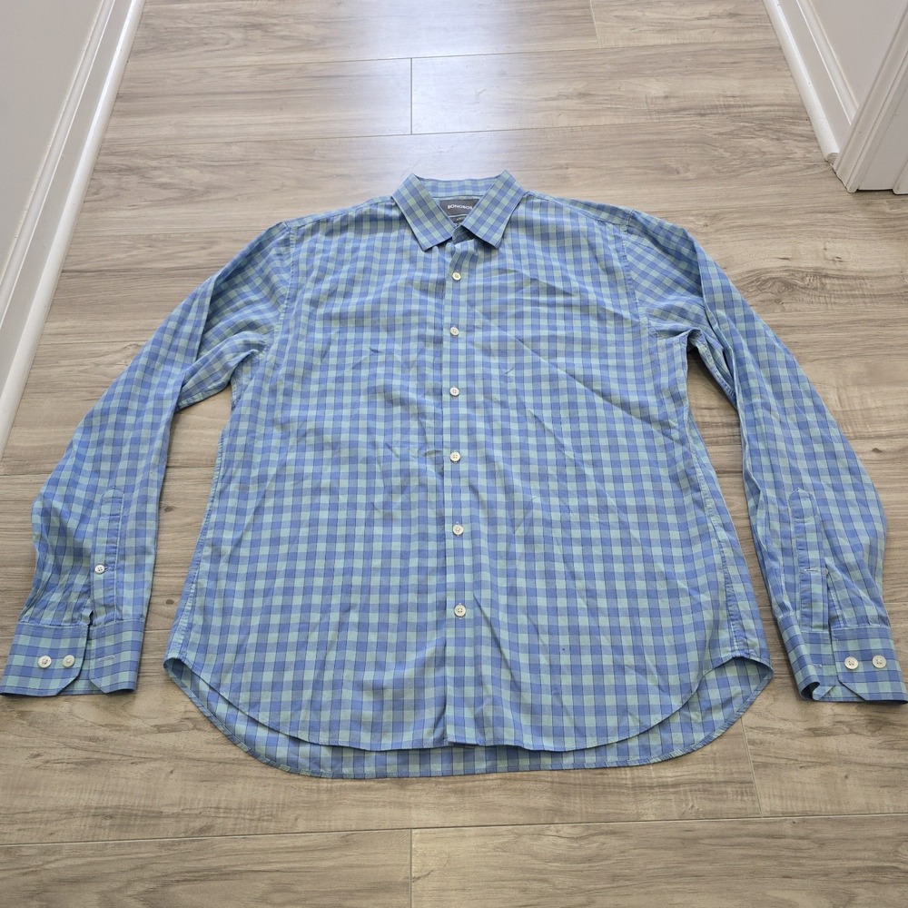 Bonobos Button Shirt Mens XL Slim Fit Blue Long Sleeve - Picture 2 of 9